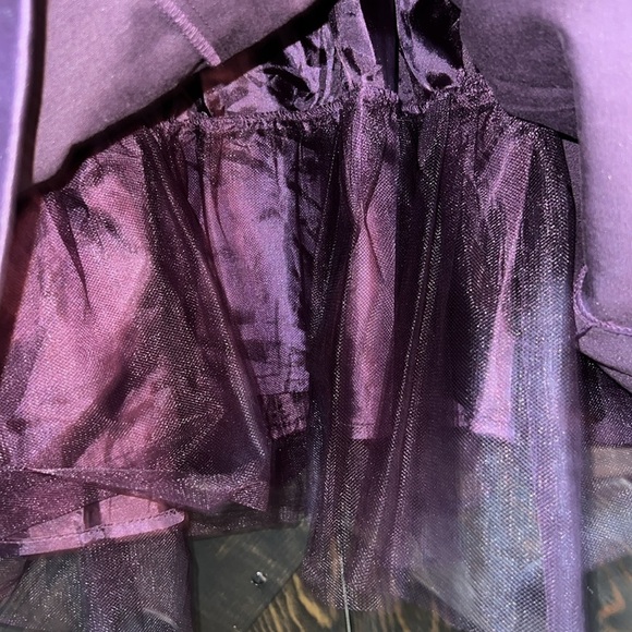 Forever 21 Fit & Flare Mini Dress Purple L Eggplant Bow Girly Y2K Party NWT - Picture 10 of 15